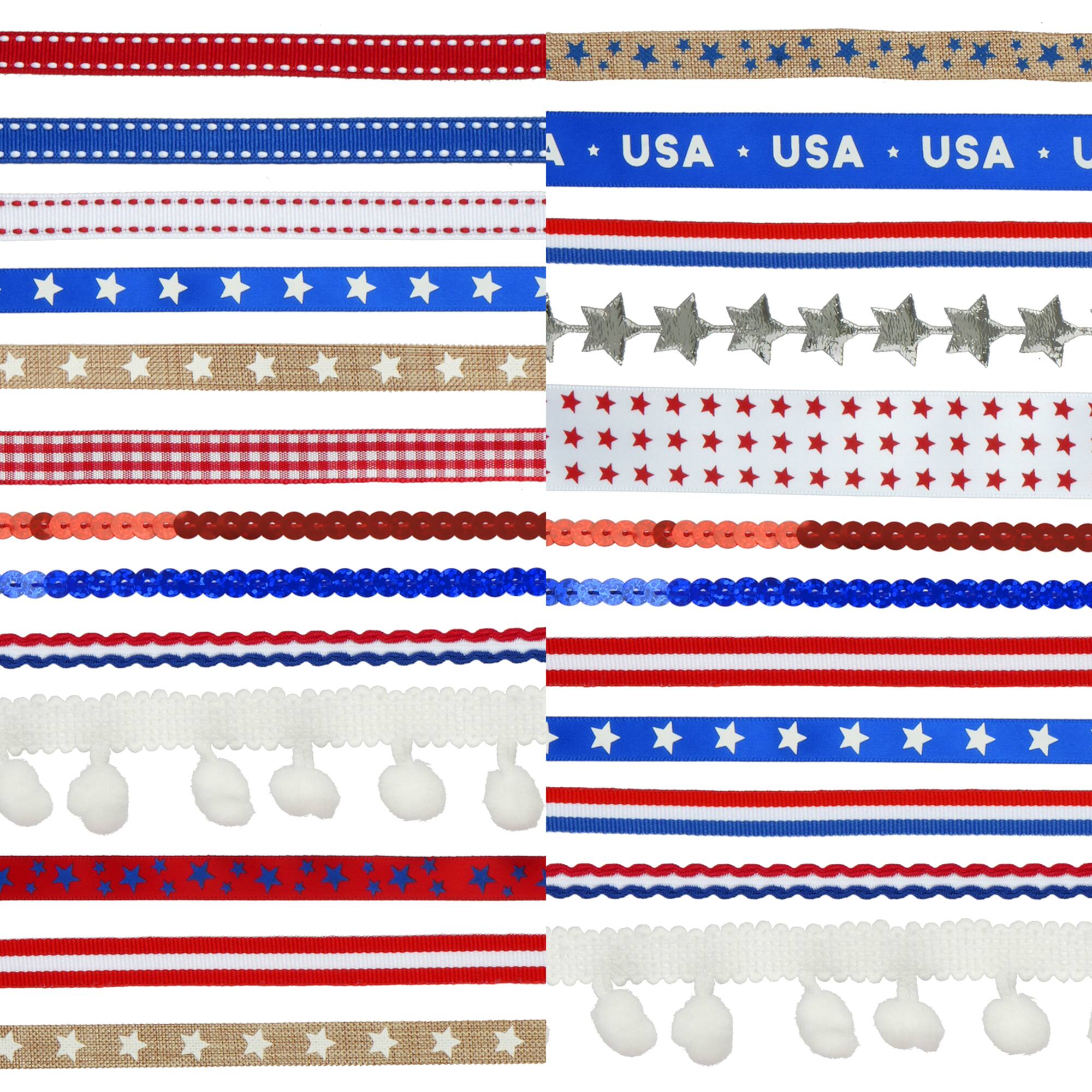 Red, White & Blue Traditional Trim Bundle by Celebrate It™